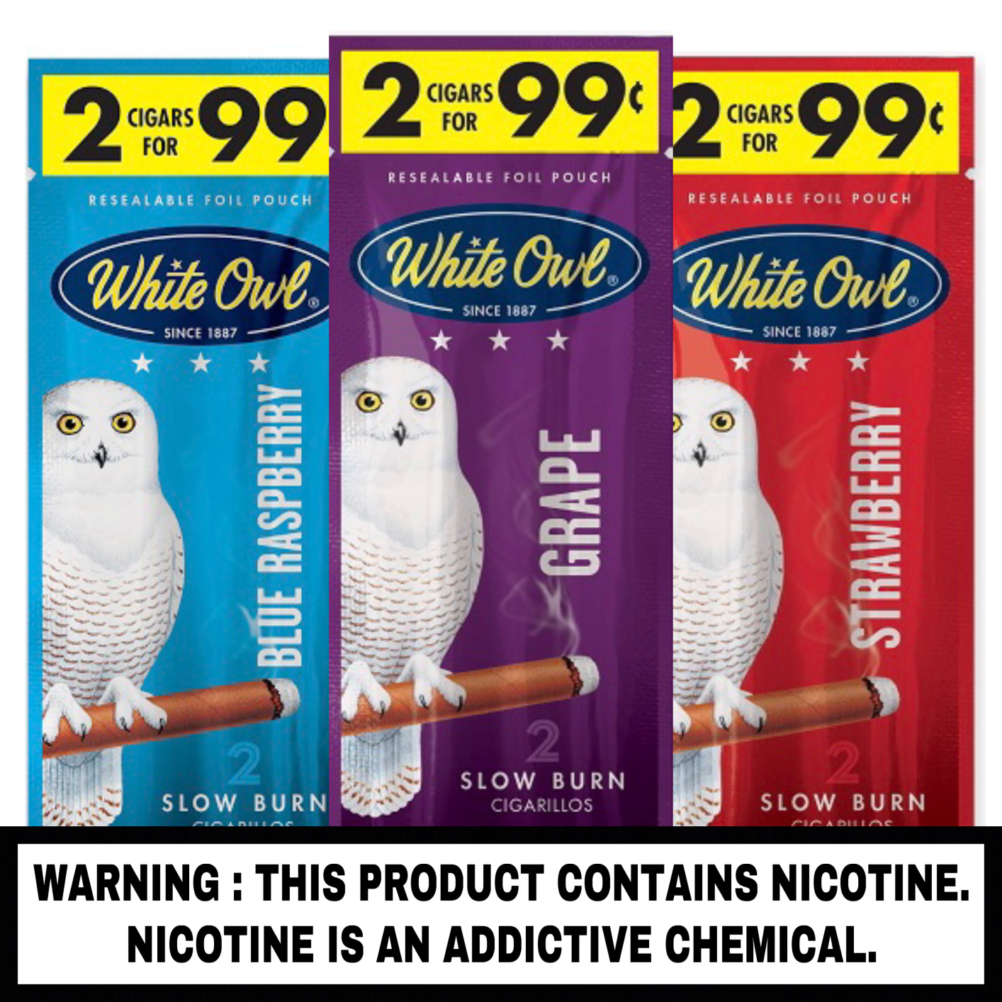 White Owl Cigarillos 2 for 0.99